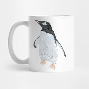 Marbled Paper Gentoo Penguin Mug